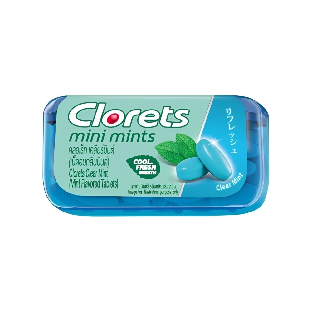 【泰生活】🇹🇭泰國 Clorets 無糖薄荷涼糖 盒裝 西瓜/原味 15.4g 提神-規格圖1