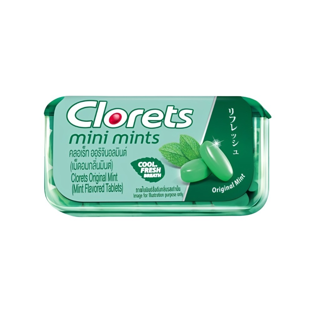 【泰生活】🇹🇭泰國 Clorets 無糖薄荷涼糖 盒裝 西瓜/原味 15.4g 提神-規格圖1