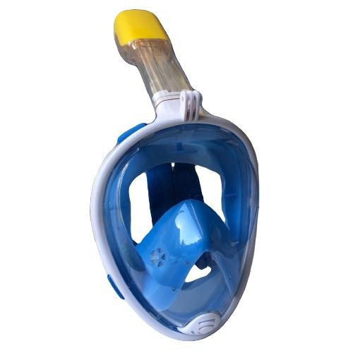 【現貨送耳塞】浮潛面罩 面罩 潛水面罩 浮潛面罩-一代藍色-L/XL 浮潛面鏡 潛水鏡 潛水面鏡 面鏡 蛙鏡-細節圖2
