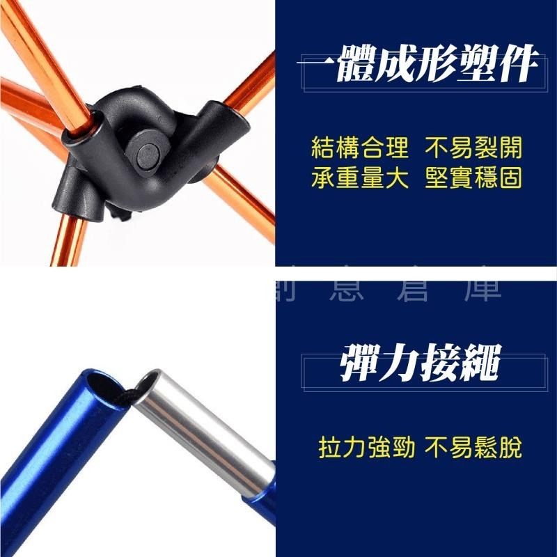 【台中現貨折價券】小月亮椅 露營椅 露營折疊椅 導演椅 戶外折疊椅 折疊月亮椅 淺藍色 寶藍色 露營 野餐-細節圖4