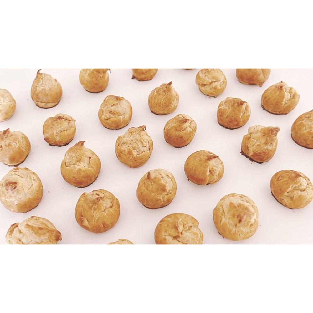【杏仁菓子餅乾屋】法式黑糖杏仁小泡芙 無餡 100g 蛋奶素 黑糖香甜 手工烘焙 下午茶零食-細節圖5