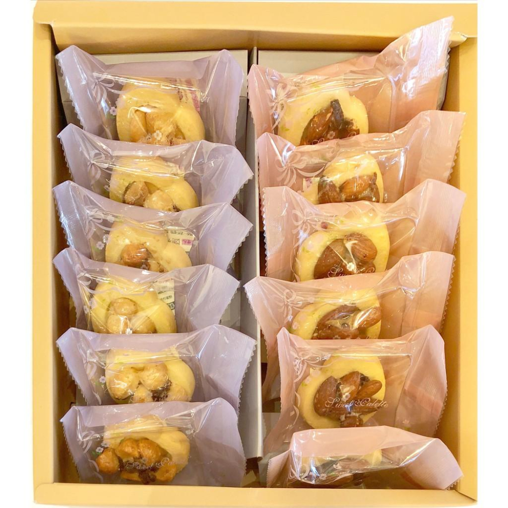 【杏仁菓子餅乾屋】甜心堅果塔禮盒 一盒12入 夏威夷豆/杏仁/綜合 蛋奶素 送禮伴手禮首選-細節圖2