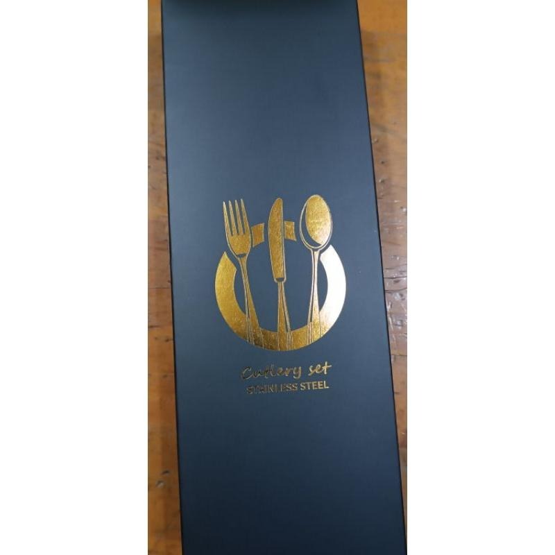 金湯匙/造型湯匙/高級不銹鋼餐具盒組2入-細節圖2