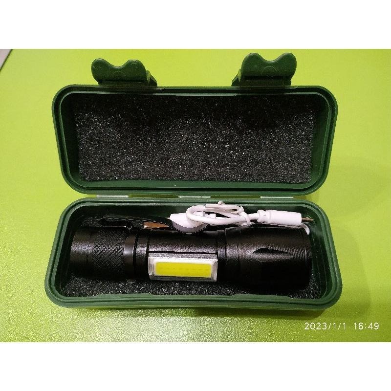 USB 充電式 手電筒 超強光 led 口袋型-細節圖2