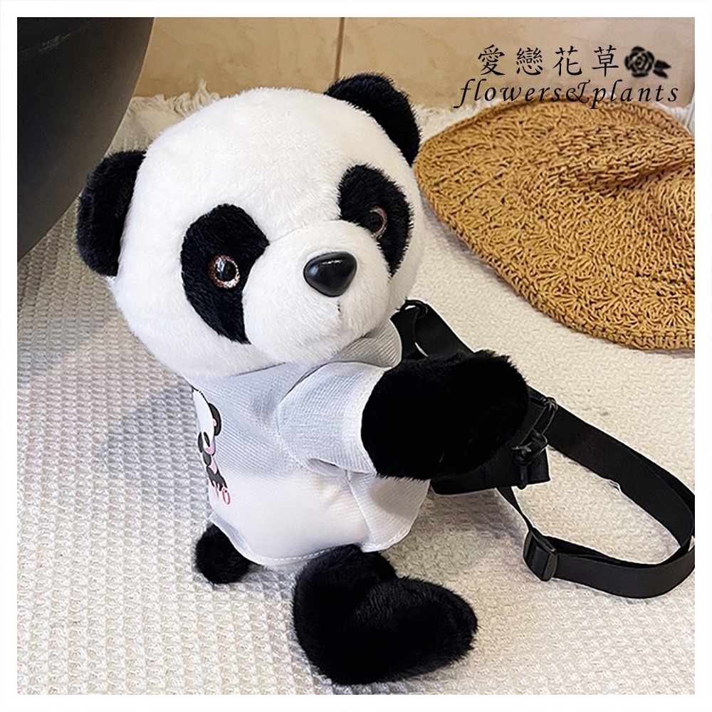 【愛戀花草】甜美趴趴熊貓玩偶斜背包 (網紅包、斜背、肩背、A011)-細節圖2