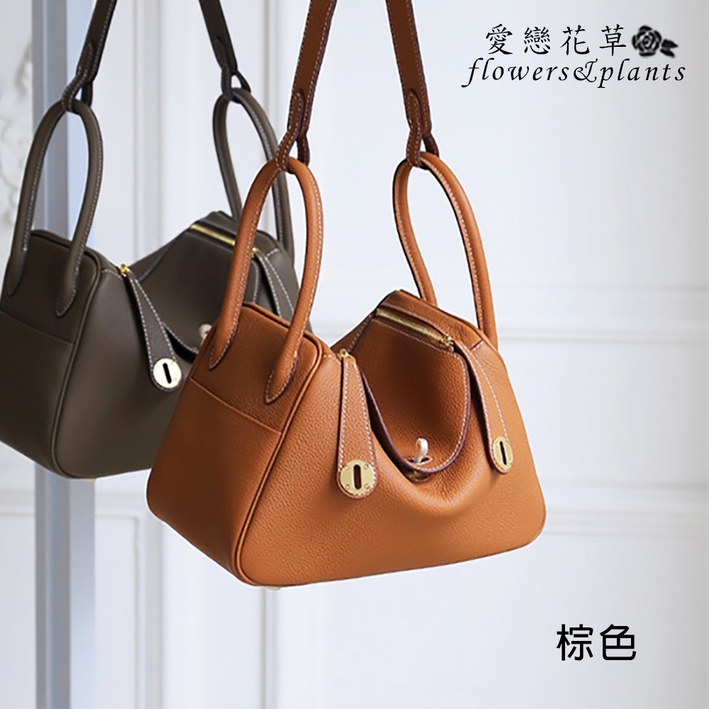 【愛戀花草】真皮時尚手提斜背包 (迷你小包、琳迪包款、頂級小牛皮、男女適用、低調奢華、簡單無LOGO、F007)-細節圖4