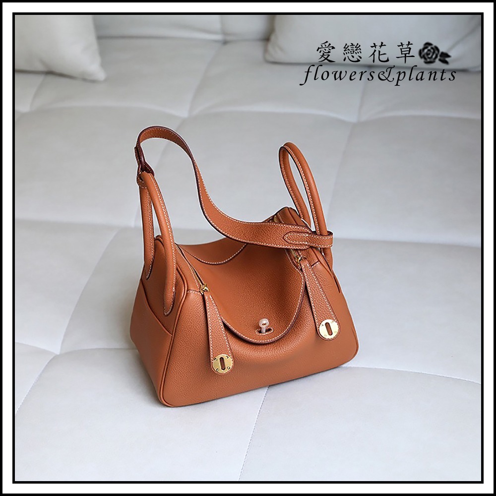 【愛戀花草】真皮時尚手提肩背包 (琳迪包款、頂級小牛皮、男女適用、低調奢華無LOGO、F008)-細節圖2