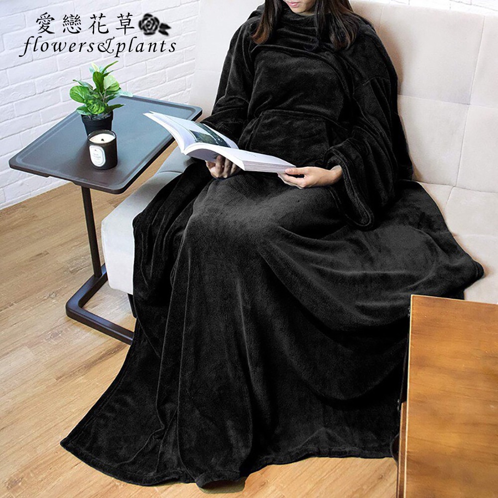 【愛戀花草】可穿式懶人袖毯暖暖被 (看書、滑手機、追劇全身包覆更保暖、B010)-細節圖4