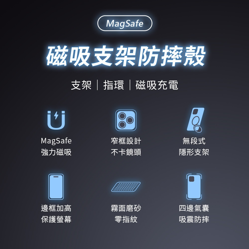 IDEAMON 怪獸選物 磁吸支架防摔手機殼 (MagSafe專用) 黑色 (IPhone 15系列)-細節圖3