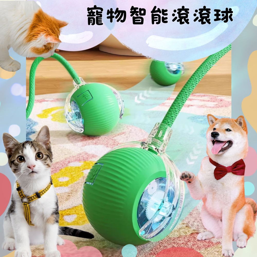 貓咪狗狗寵物玩具球 充電自嗨球 解悶逗貓球 貓狗追逐玩具神器  電動逗貓-細節圖5