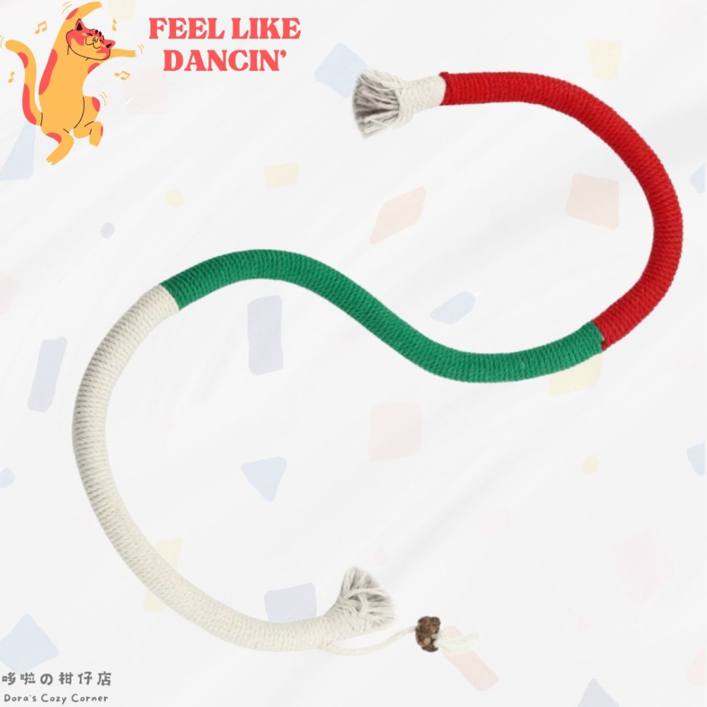 蟲癭果咬咬繩貓玩具 磨牙 自嗨解悶 耐咬 蟲癭果靜音逗貓神器 貓咪咬咬繩 磨牙 棉繩玩具-規格圖8