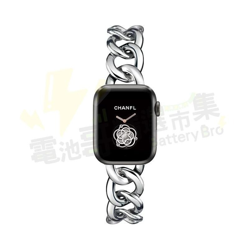 【電池哥】蘋果金屬錶帶 iwatch 錶帶 38MM 40MM 42 MM Apple Watch 單排牛仔鍊-細節圖8