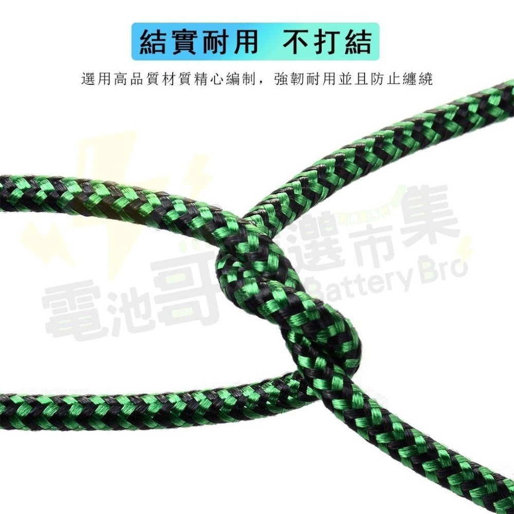 【電池哥】2A充電線 編織充電線 手機充電 數據線 蘋果 安卓 Type-C 彩色編織 1M 2M 快速充電 抗拉扯-細節圖3