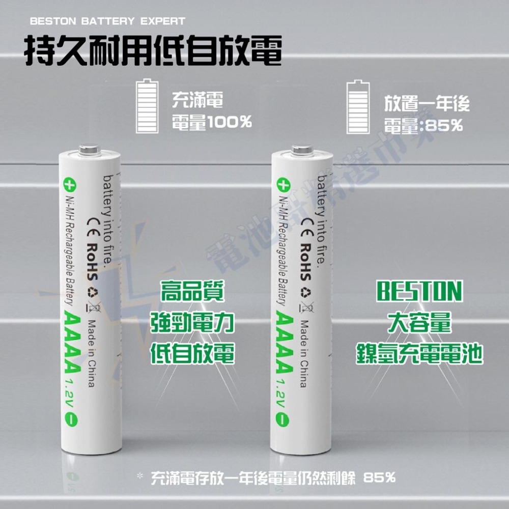 【電池哥】AAAA 6號電池 充電電池 鎳氫 電池 E96 LR61 surface pen 觸控筆 手寫筆 電容筆電池-細節圖9