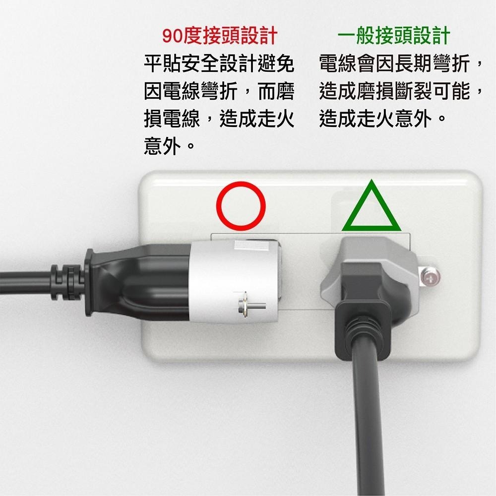 【台灣製】3孔轉2孔 90度 電源轉接插頭 直角 3轉2插頭 轉接插座 轉換插接器 三轉二插座 轉接頭 3P轉2P-細節圖3