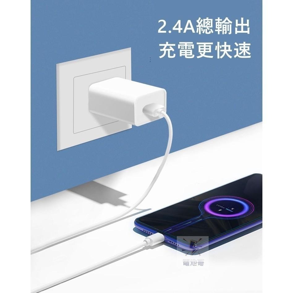 【電池哥】豆腐頭 充電器 充電頭 雙孔 2.4A 充電頭 usb充電器 商檢認證 快速充電器 BSMI usb充電頭-細節圖4