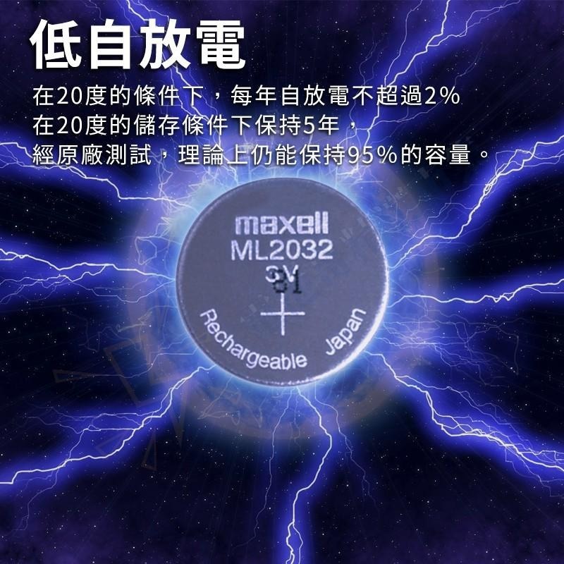 【電池哥】日本製 Maxell ML2032 3V 充電式 鋰電池 可充式 充電電池-細節圖5