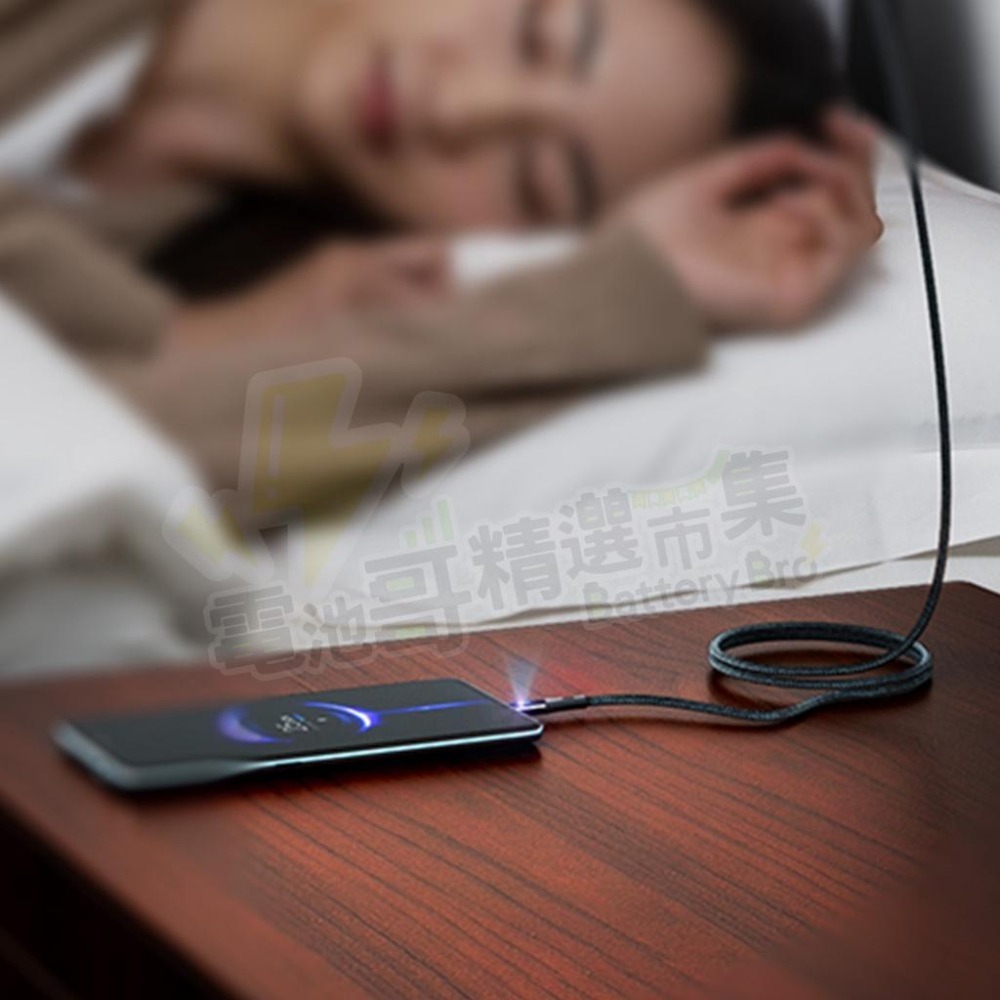 滿電自動斷電 智能斷電 充電線 傳輸線 2.4A  蘋果 安卓 Type-C 快速充電 充電燈 編織線 指示燈-細節圖3