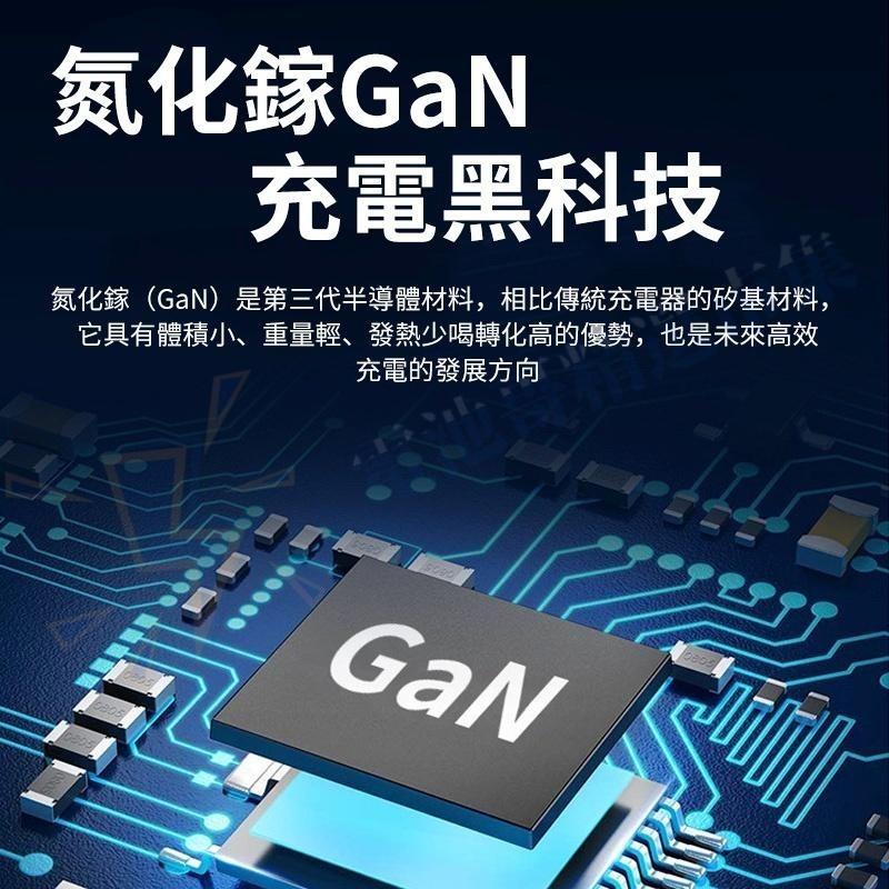 【現貨含發票】65W GaN 氮化鎵充電器 PD充電器 充電頭 三孔快充頭 PD快充 適用 Macbook iPhone-細節圖3