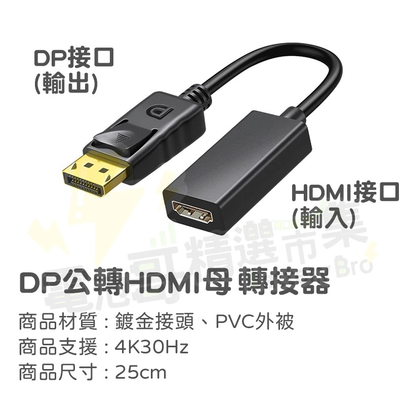 DP轉HDMI 轉接線 1.8米 4K 超高畫質轉接線 轉換線 螢幕線 DisplayPort to HDMI 1.8M-細節圖5