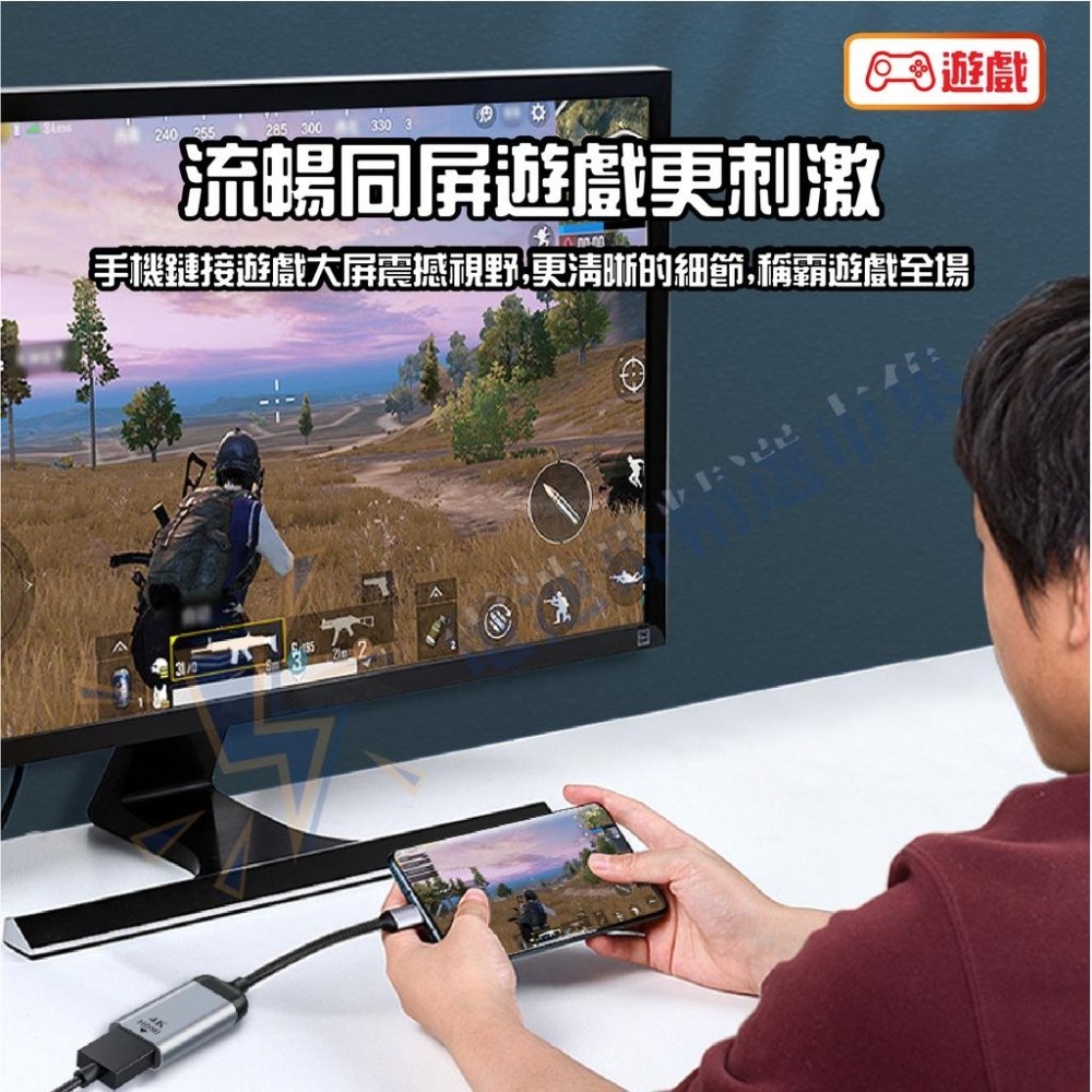 TYPE-C 轉 HDMI 轉接頭 轉接器 轉接線 轉換線 同屏器 4K 60HZ 高清 typec轉hdmi 轉換器-細節圖4