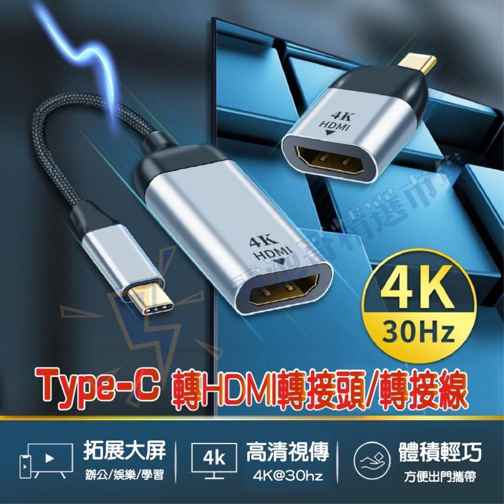 TYPE-C 轉 HDMI 轉接頭 轉接器 轉接線 轉換線 同屏器 4K 60HZ 高清 typec轉hdmi 轉換器-細節圖11