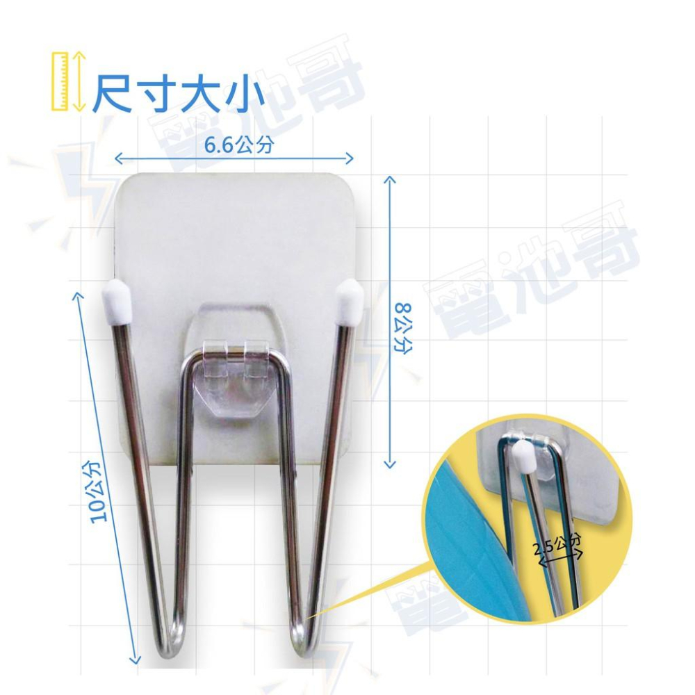 【台灣製】無痕 杯子收納架 杯架 不鏽鋼 不銹鋼杯架 晾杯架 掛杯架 瀝杯架 浴室杯架 重複貼 掛鉤 掛勾 東居 鉤博士-細節圖4