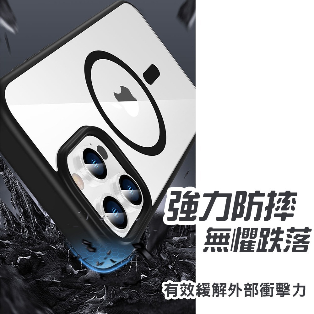 【電池哥】磁吸手機殼 iPhone 蘋果手機殼 無線充電 蘋果保護殼 防摔殼 抗發黃 iPhone 15 16-細節圖7
