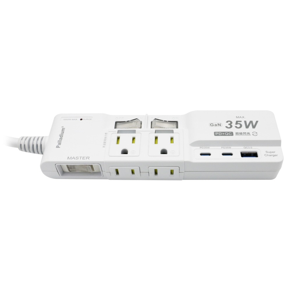 65W USB+Type-C 插座延長線 氮化鎵延長線 PD+QC USB智慧延長線 防雷擊 過載過熱斷電-細節圖2