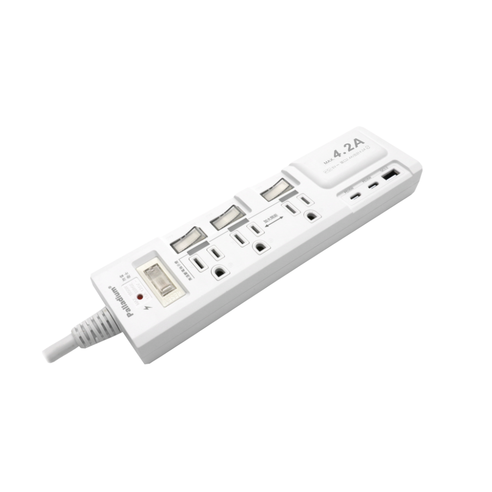 65W USB+Type-C 插座延長線 氮化鎵延長線 PD+QC USB智慧延長線 防雷擊 過載過熱斷電-規格圖8