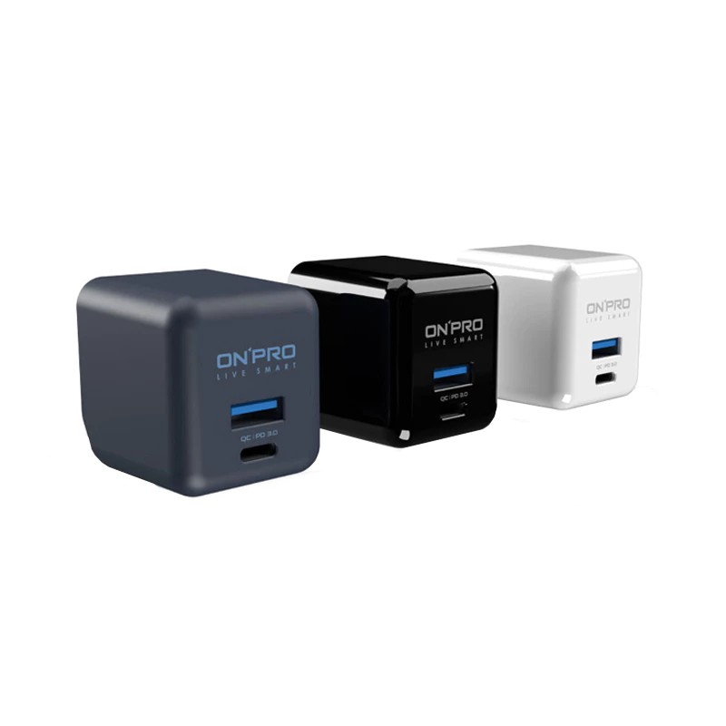 ONPRO 快充頭 4.5A 雙孔充電器 PD 40W+QC 4.0 充電頭 雙Type-c 豆腐頭 氮化鎵-細節圖2
