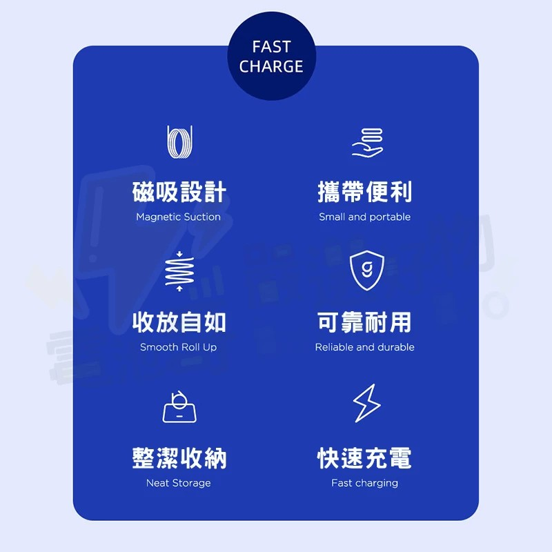 PD 240W 磁吸充電線 Type-C 快充線 磁吸收納 充電線 i15手機充電線 傳輸線 自動吸附收納-細節圖4