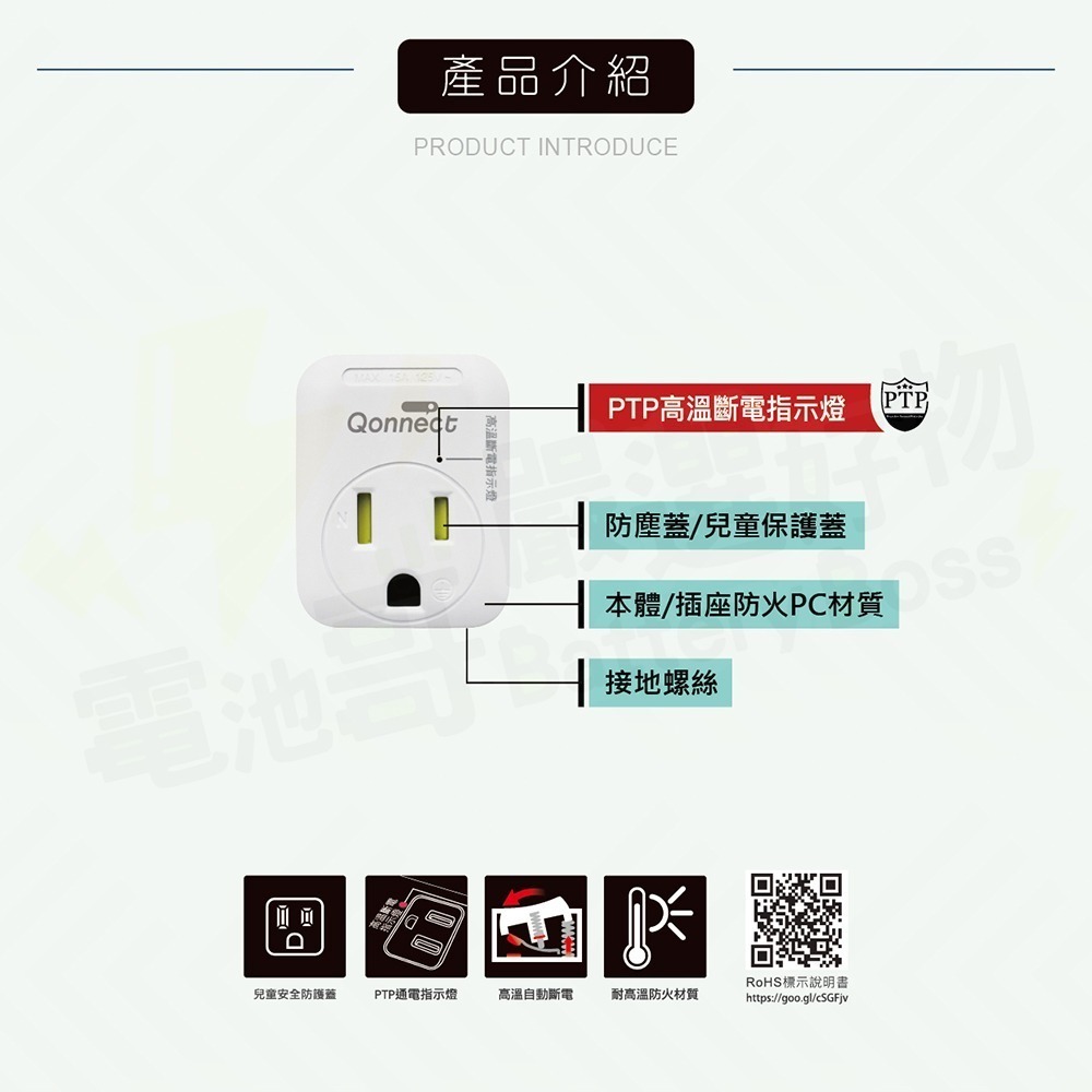 【電池哥】三面壁插 快充插座 90度轉向插座 Type C USB PD 分接器 轉接頭 溫控斷電保護安全插座-細節圖4