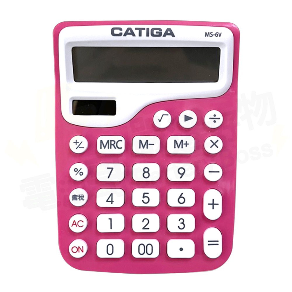 【電池哥】CATIGA 計算機 大螢幕 便攜桌上型計算機 商業專用12位數 BSMI MS-6V 計算器 電子計算機-規格圖1