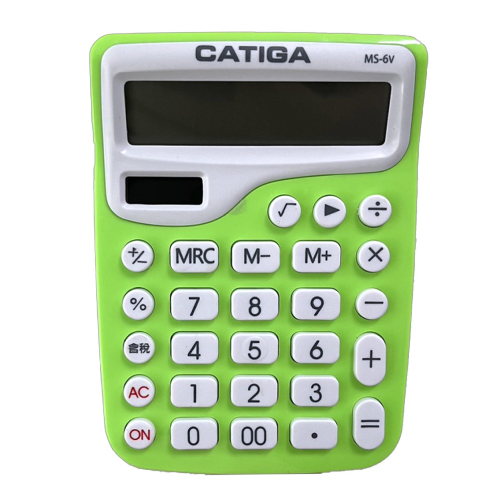 【電池哥】CATIGA 計算機 大螢幕 便攜桌上型計算機 商業專用12位數 BSMI MS-6V 計算器 電子計算機-規格圖2
