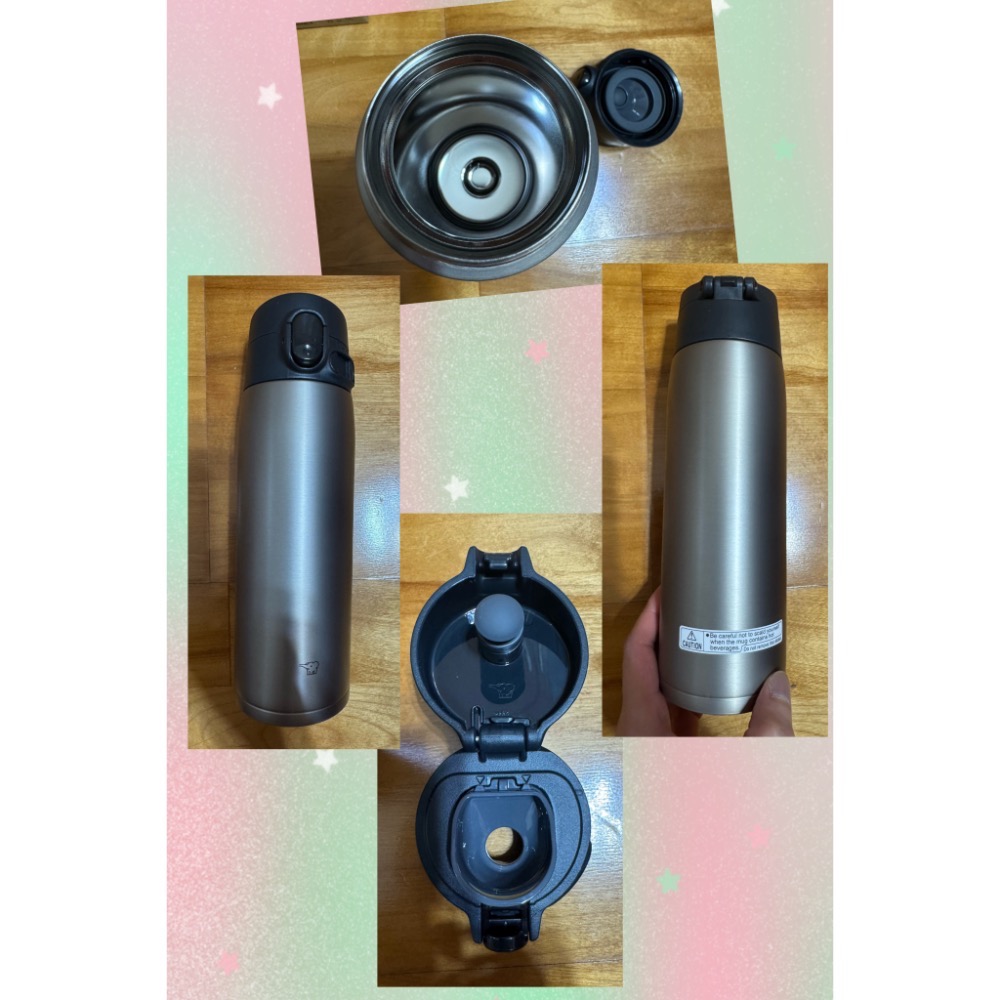 ZOJIRUSHI 象印一體式中栓彈蓋式 600ml（SM-VH60保溫保冰/環保杯）不銹鋼色-細節圖2
