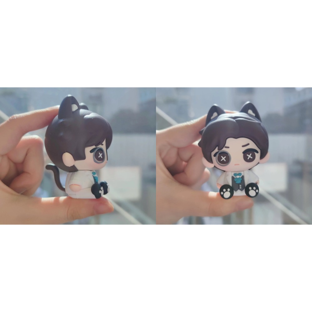 現貨｜第五人格正版同人原創7cm坐坐手辦傭兵／小說家／作曲家（後面有尾巴，附透明防塵盒）-細節圖2