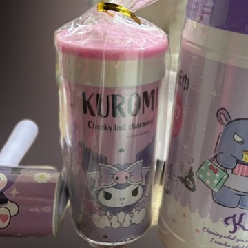 現貨｜三麗鷗Sanrio明星商品-酷洛米 Kuromi萬用包／純水濕紙巾／珍珠柔膚巾／小夜燈／水杯水壺-細節圖6
