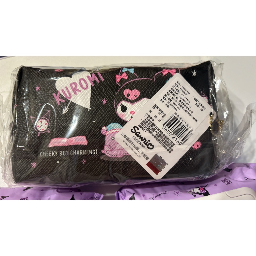 現貨｜三麗鷗Sanrio明星商品-酷洛米 Kuromi萬用包／純水濕紙巾／珍珠柔膚巾／小夜燈／水杯水壺-細節圖2