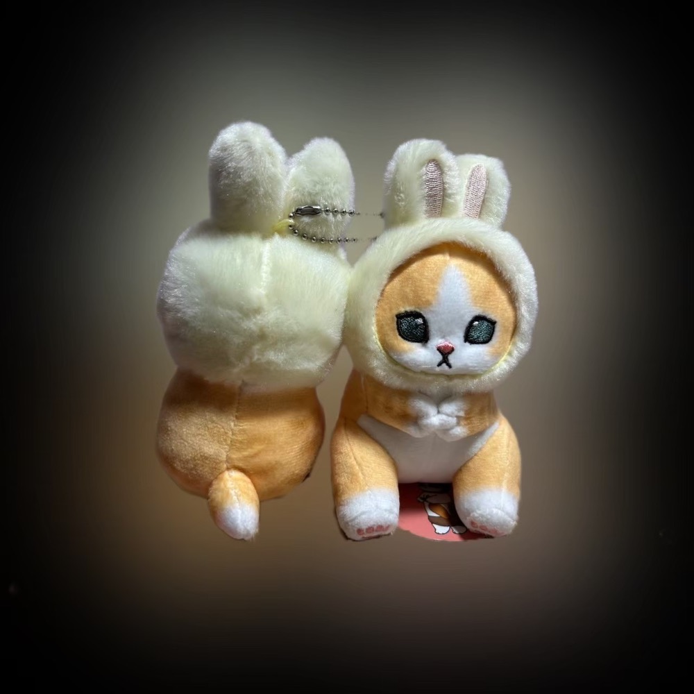 娃娃機商品｜貓福珊迪Mofusand變裝娃娃-恐龍裝／兔兔裝 毛絨玩偶 公仔抱枕 貓咪掛件吊飾-細節圖4