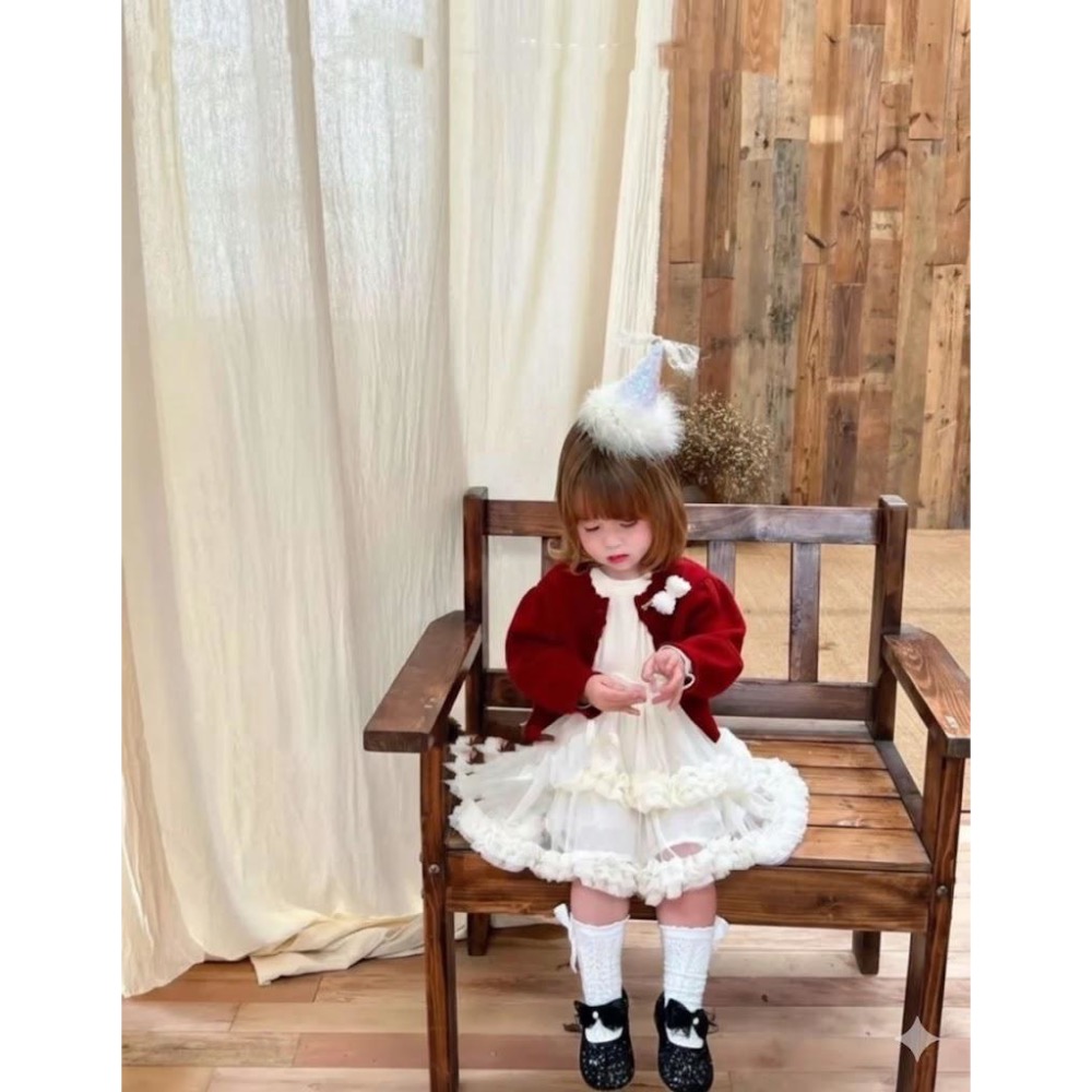 針織外套兩件式蕾絲洋裝-細節圖3