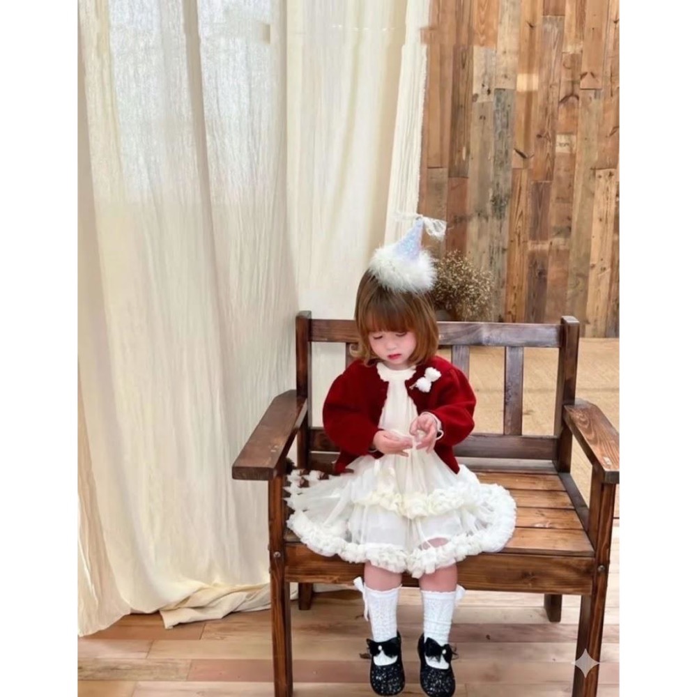 針織外套兩件式蕾絲洋裝-細節圖3