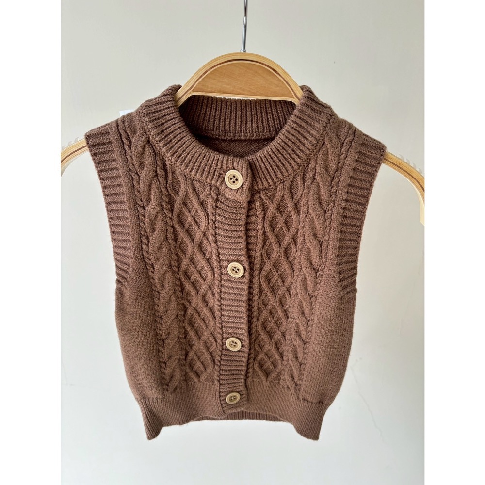 安卡絨針織背心-細節圖3