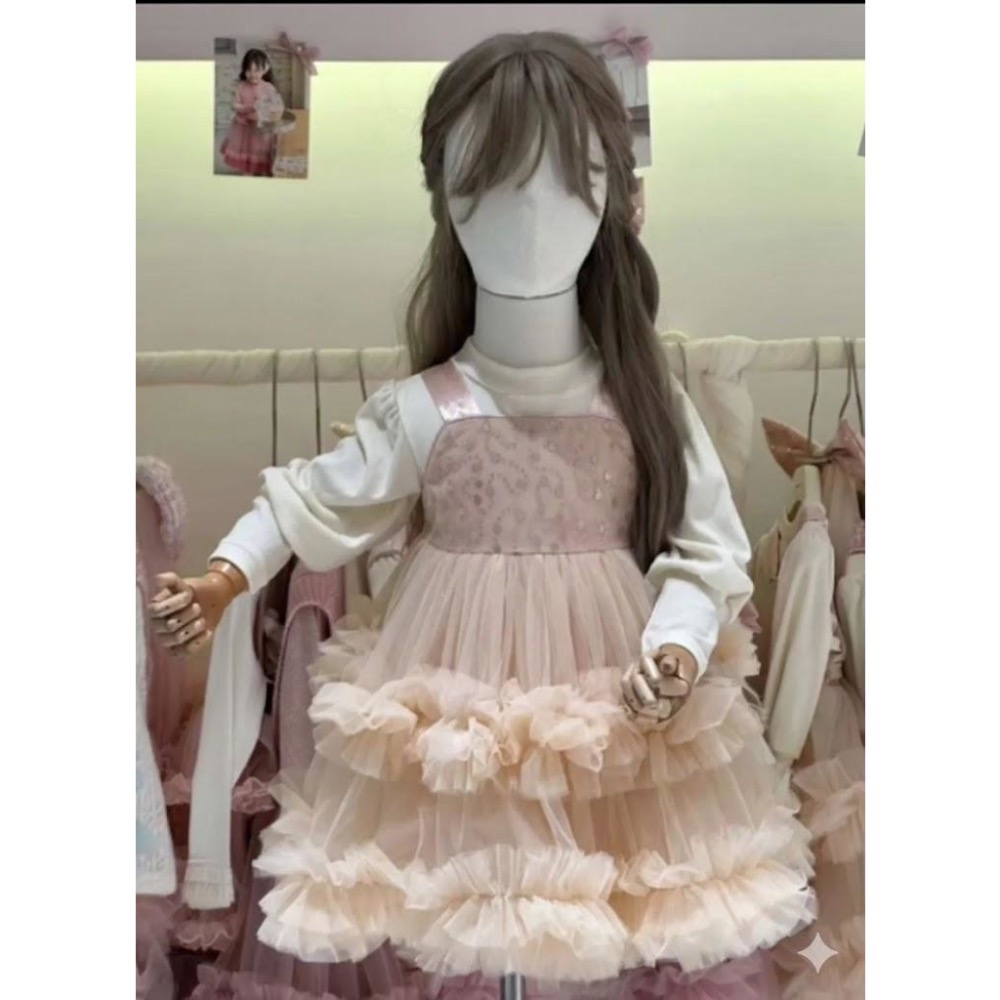 韓系夢幻紗裙洋裝-細節圖2