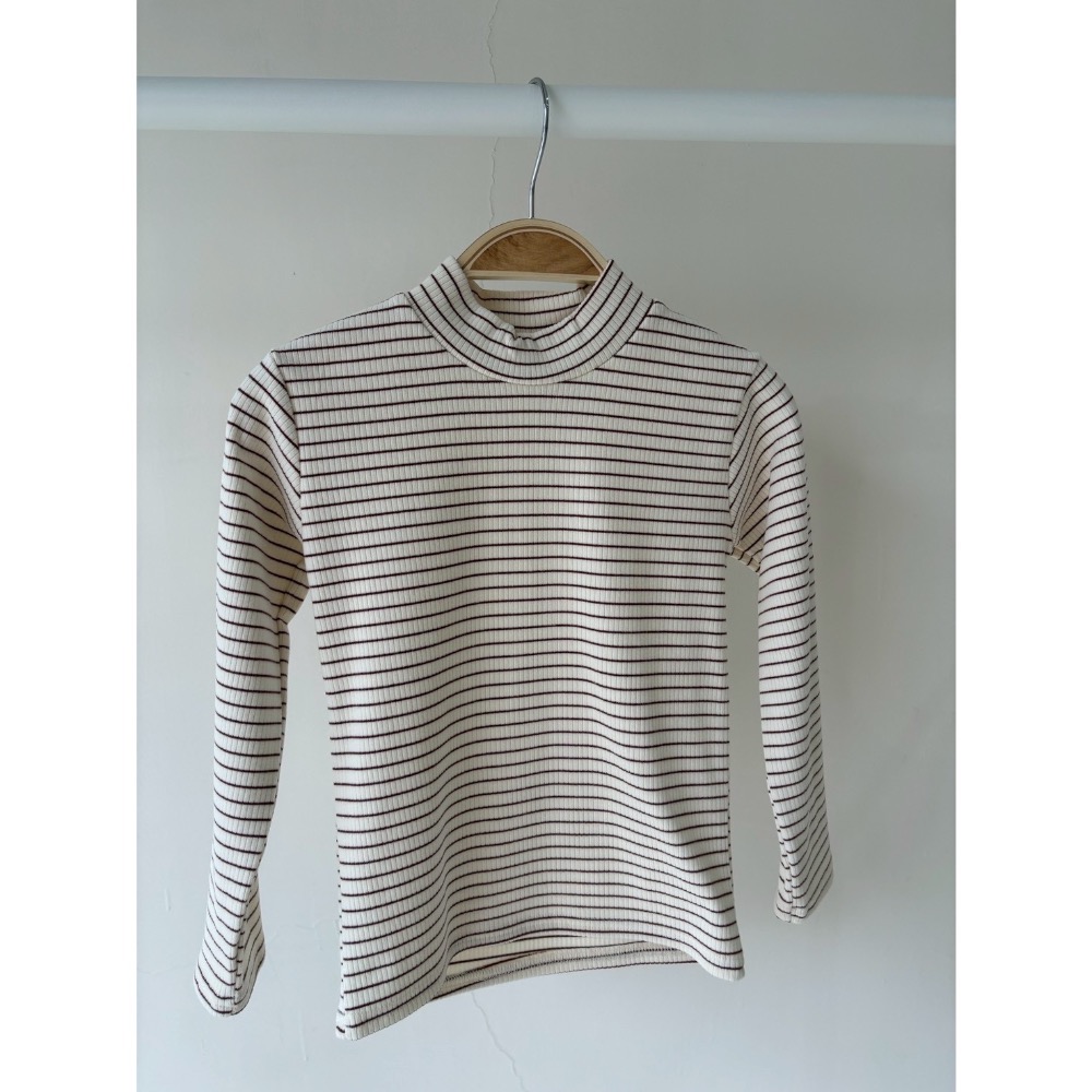 立領坑條上衣-細節圖2