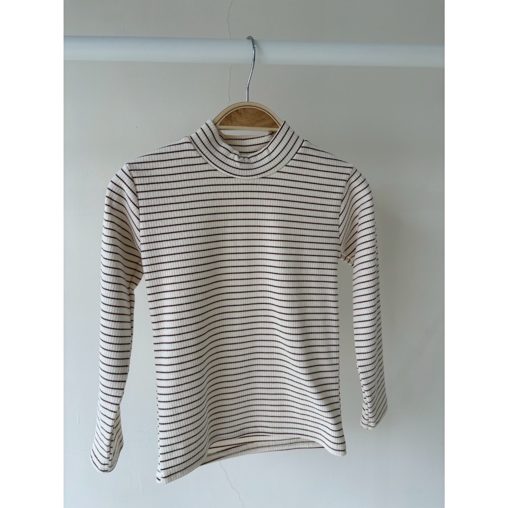 立領坑條上衣-細節圖2