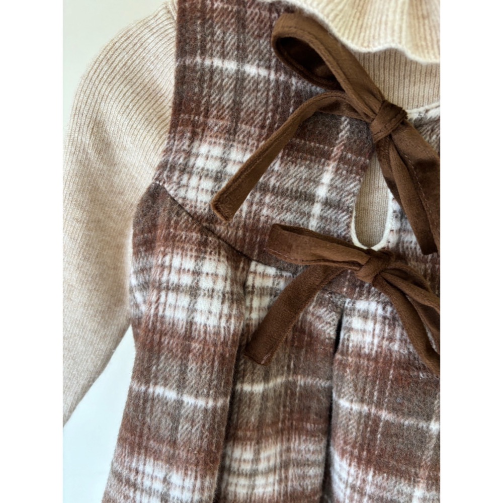 毛呢兩件套洋裝-細節圖2