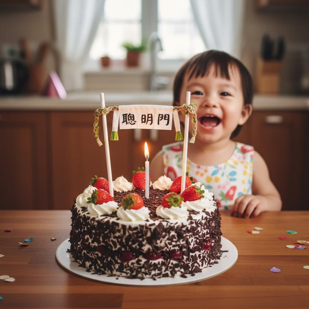 抓週 抓周 毛虎帽長款 聰明門蛋糕旗 我的晬愛 祈福擺飾 原創 台灣製-細節圖4