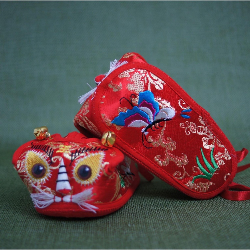抓週 抓周 毛紅虎帽長款 狀元虎鞋 台灣製小紅膨龜 福龍肚兜 附禮袋 祈福擺飾 我的晬愛-細節圖2