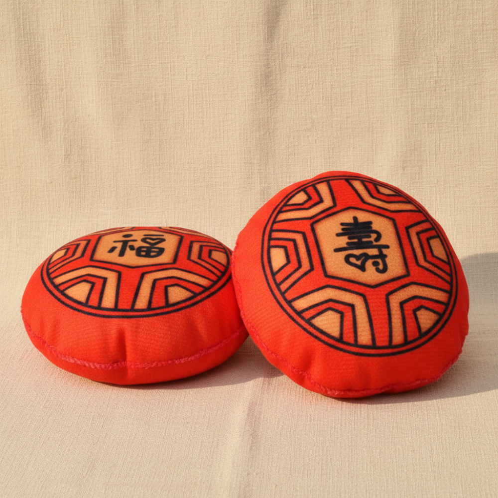 抓週 抓周 毛紅虎帽長款 小紅膨龜 狀元虎鞋 附紅禮袋 我的晬愛 祈福擺飾-細節圖2